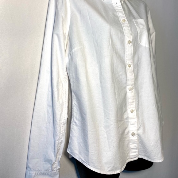 White Office Classic 100% Cotton T-Shirt front button - Picture 4 of 11